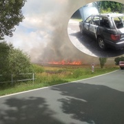 Hořely lesy, pole i auto
