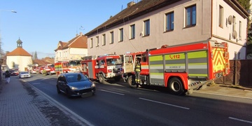 Požár bytu ve Stodu