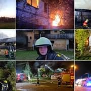 Náročná noc hasičů - dva veliké požáry