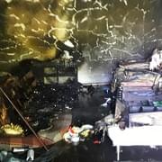 Požár garáže na Slovanech