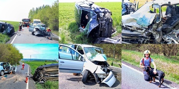 Velmi vážná dopravní nehoda - čelní střet vozů