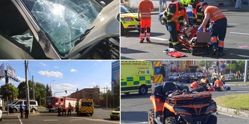 Střet čtyřkolky a auta - aktualizováno