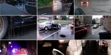 Zaplavené silnice, sklepy i výtahové šachty