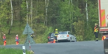 Řidička nedala přednost a skončila v nemocnici