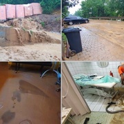 Příval bláta se prohnal obcí a vytopil i ordinaci