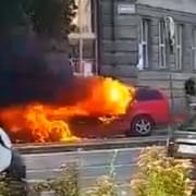 Požár auta na Borech