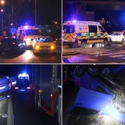 Převrácené auto i zraněné dítě