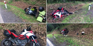 Hromadná nehoda čtyř motorkářů