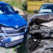 Střet dvou osobních vozidel, na místě bylo více zraněných