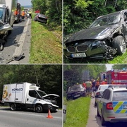 Čelní střet vozů u Kyšic