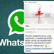"Pošleš prosím Aničce hlas v soutěži?"