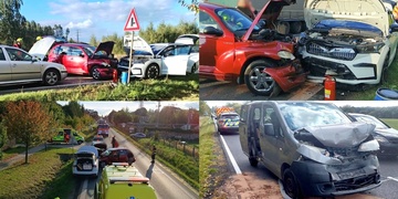 Dvě nehody, během nichž se střetly tři osobní vozy, chvíli po sobě