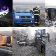 Šílené ráno - kluzké silnice si vybraly daň