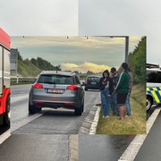 Silně opilá žena vystoupila z auta plného opilců a vešla přímo před další projíždějící auto