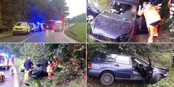 Vážná nehoda, řidič zůstal zaklíněný