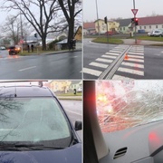 Střet auta s mladým chodcem