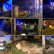 Auto proletělo zdí jako meteorit, odrazilo se a letělo dál