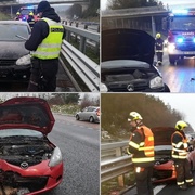 Střet vozů na přivaděči k Plzni