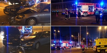 Střet dvou vozidel se zraněním