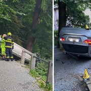 Řidič si spletl chodníček se závodní dráhou, test na drogy měl pozitivní