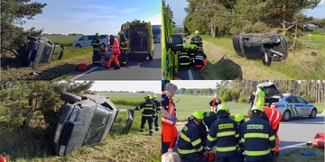 Řidička nezvládla řízení a s autem se převrátila