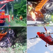 Těžce zraněný muž zůstal zaklíněný pod vozidlem