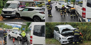 Vážná nehoda na magistrále Tyršova u Rychtářky