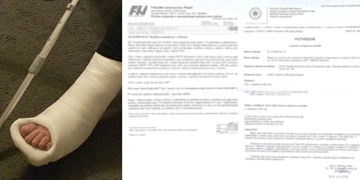 "Prosím pomozte, kvůli bezohlednému řidiči mám zlomenou nohu a on bez poskytnutí pomoci ujel!"