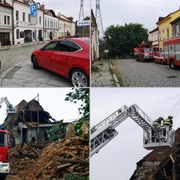 Zřícení domu - aktuálně z Roudné