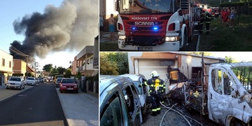 Rozsáhlý požár aut způsobil škodu více než milion