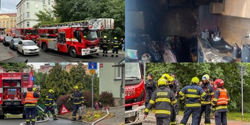 Během výbuchu a následného požáru v bytovém domě byli popáleni dva muži