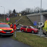 Dopravní nehoda v Plzni Na Sudech