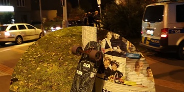 Střet skateboardisty s autem