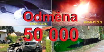 Útočník ohrožuje ohněm celou rodinu. 50 000 korun za jeho dopadení