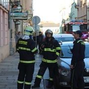 Požár restaurace v Dominikánské ulici zvládl zlikvidovat sám majitel