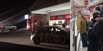 Noční nákup a policejní manévry kolem Penny