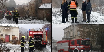 Policisté i hasiči zasahují u požáru haly