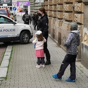 Záchranná akce v centru Plzně