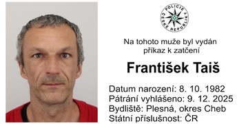 František Taiš je v celostátním pátrání