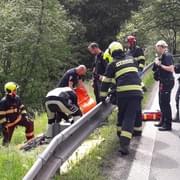 Při nehodě se zranil německý motorkář