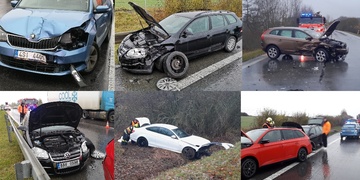 Záchranné složky zasahují současně u pěti nehod!