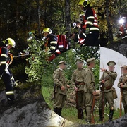 Tři "vojáci" spadli do průrvy u střelnice