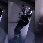 Hasiči při zásahu v hořící budově propadli schodištěm