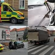 Chodec vběhl na červenou přímo před projíždějící auto