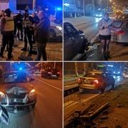 Opilá řidička za plného provozu srazila semafor