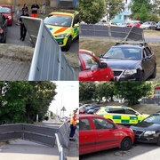 Muži ujelo auto i s malými dětmi
