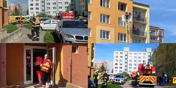 Požár bytu ve Strážnické ulici v Plzni