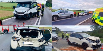 Během řetězové nehody byli zraněni tři lidé