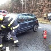 Dopravní nehoda na křižovatce u Horní Břízy