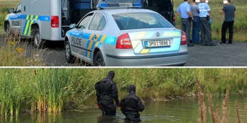 Nález mrtvoly muže v retenční nádrži